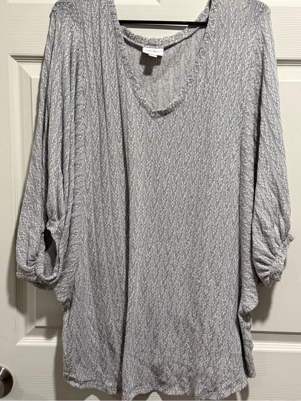 LuLaRoe Gray Off-the-Shoulder Sweater